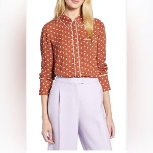 NWT Halogen x Atlantic-Pacific button down shirt